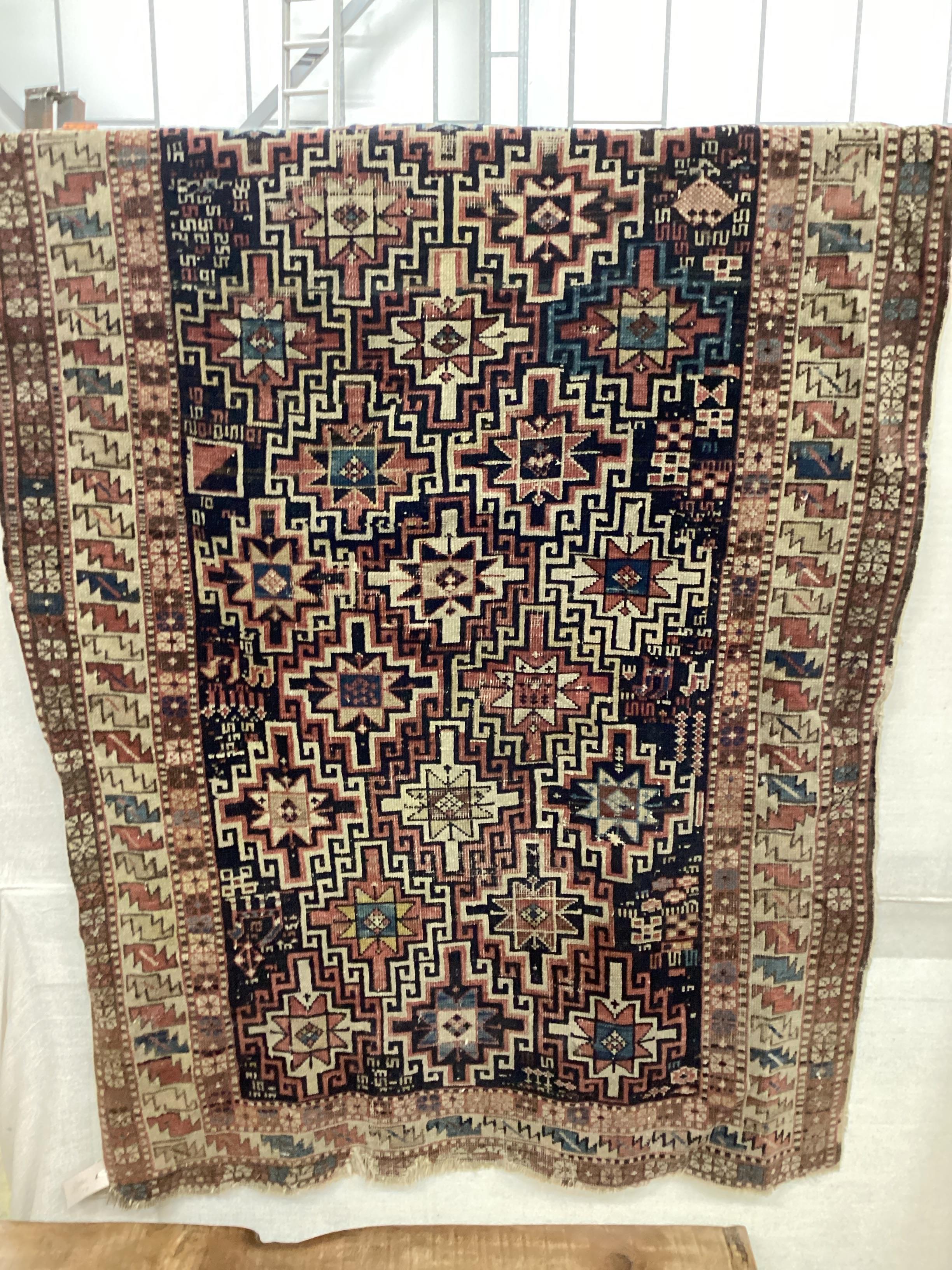 An antique Caucasian Kuba rug, 160 x 109cm